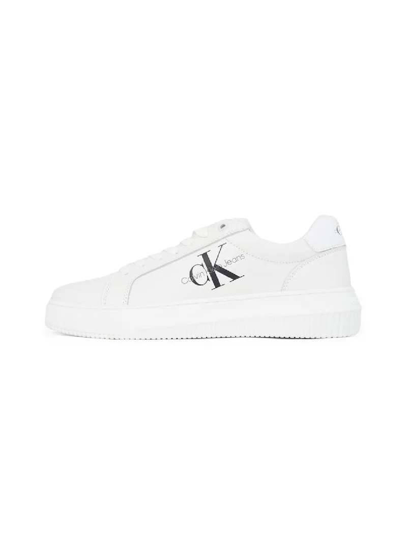 Calvin Klein Jeans Women's Leather Trainers -  leather upper , White