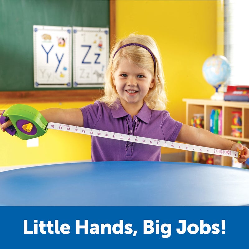 Learning Resources Simple Tape Measure - Kids Construction Toys, Preschool Activities, Pretend Play for Toddlers , Height Measurement Counting Tool, Fine Motor Skills, Homeschool - Image 3