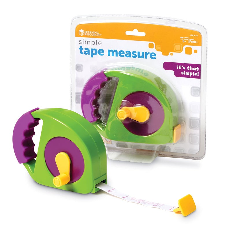 Learning Resources Simple Tape Measure - Kids Construction Toys, Preschool Activities, Pretend Play for Toddlers , Height Measurement Counting Tool, Fine Motor Skills, Homeschool - Image 1