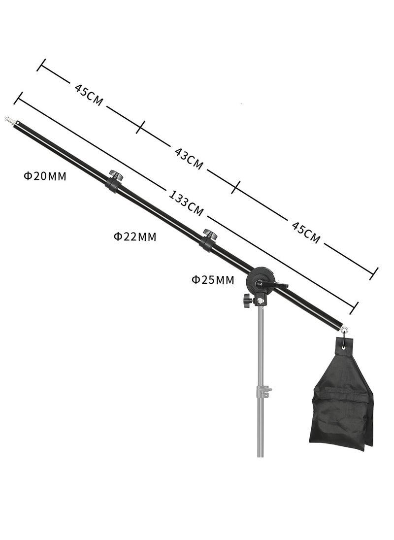 Glanfen - Photography Lighting Kit with 280W 3 Colors Remote Bulbs Softbox,C Cantilever Stand with Boom Arm,Carry Bag for Video Recording, Portraits Shooting - Image 1