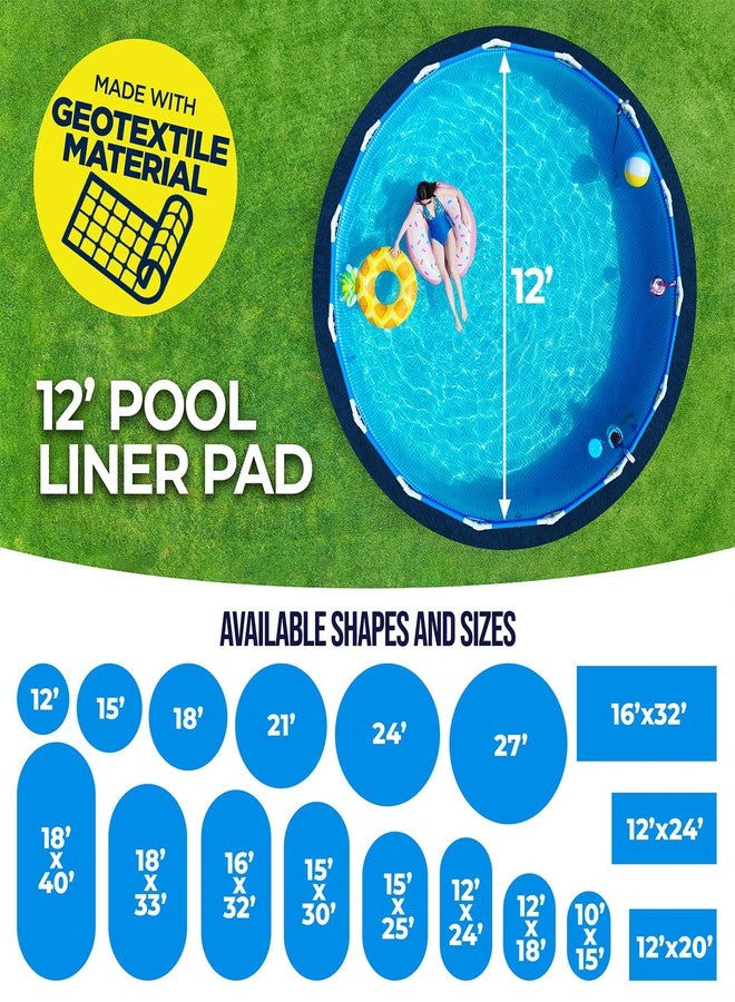 Shop Square Precut 12-Foot Round White Pool Liner Pad for 12' Above Ground Swimming Pools - Puncture Prevention Extends Liner Life, Durable Eco-Friendly Geotextile Material - Image 4