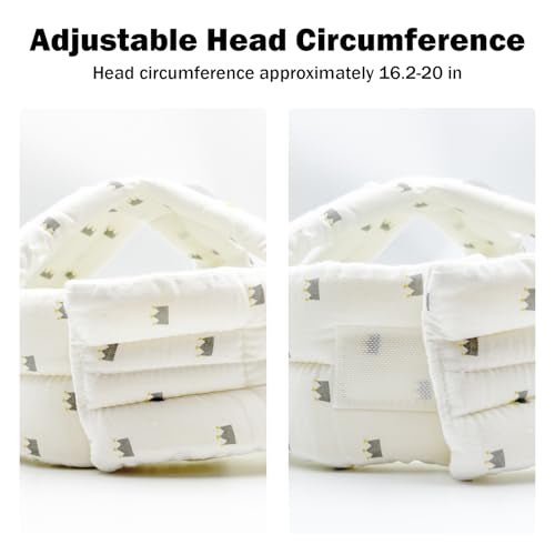REFLYAWAY Baby Head Protector for Crawling Walking, Baby Helmet Adjustable No Bumps and Soft Cushion, Infant Safety Cap for Kid Learning to Walk (Staly L) - Image 2