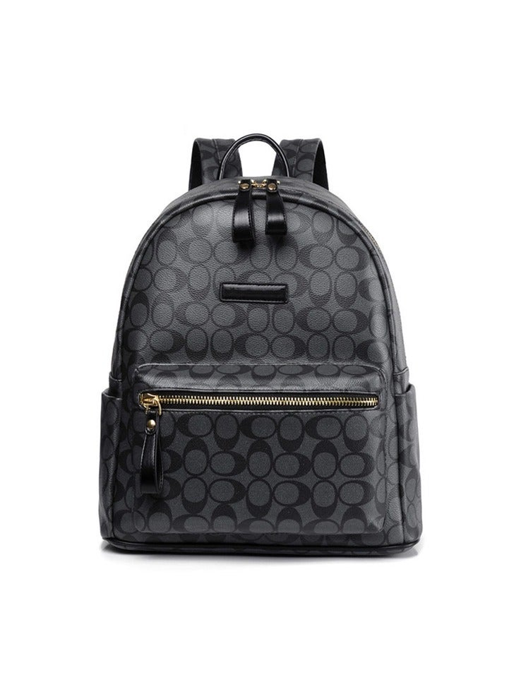 Leather Laptop Backpack for Men Women, School College Bookbag Casual Travel Daypack - Image 1