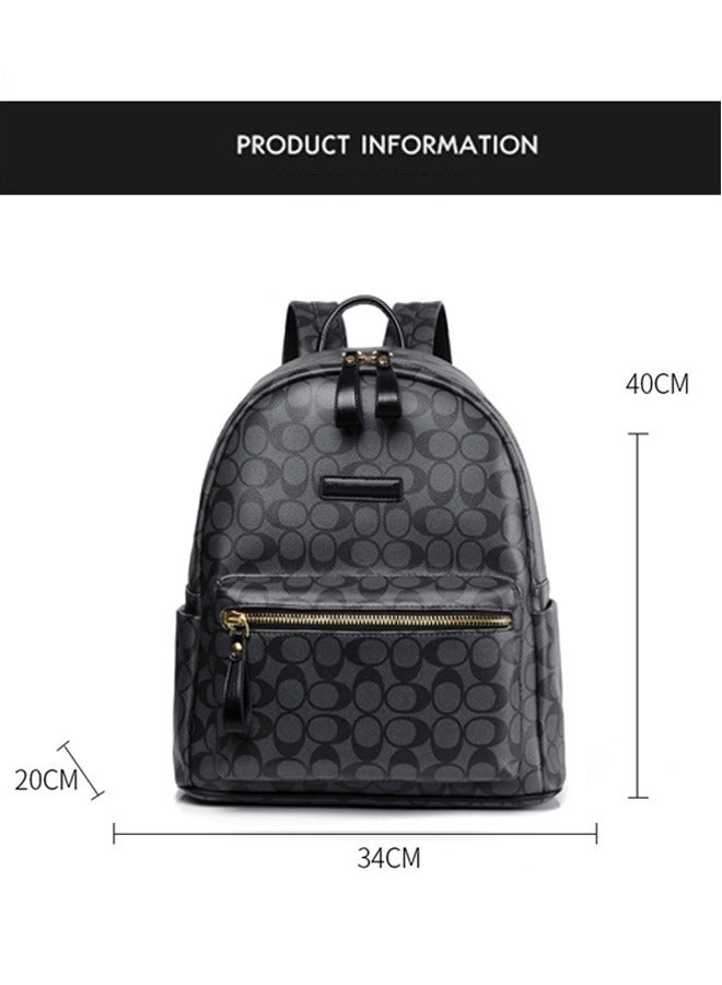 Leather Laptop Backpack for Men Women, School College Bookbag Casual Travel Daypack - Image 4