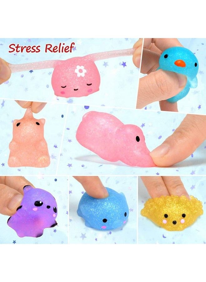LUDILO - Mochi Animal Squishies Toys 2Nd Generation Glitter Mochi Squishy 20Pcs Random Kawaii Mini Squishies Party Favors For Kids Unicorn Cat Panda Class Prizes Birthday Gifts Stress Relief Toy - Image 1
