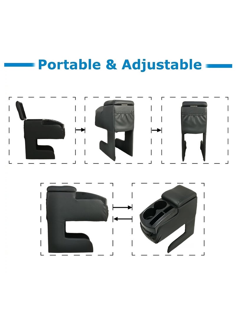 3XR Car Console Box Multi Console Box Drink Holder Car Arm Rest Car Drink Holder Center Console Box  - Image 4