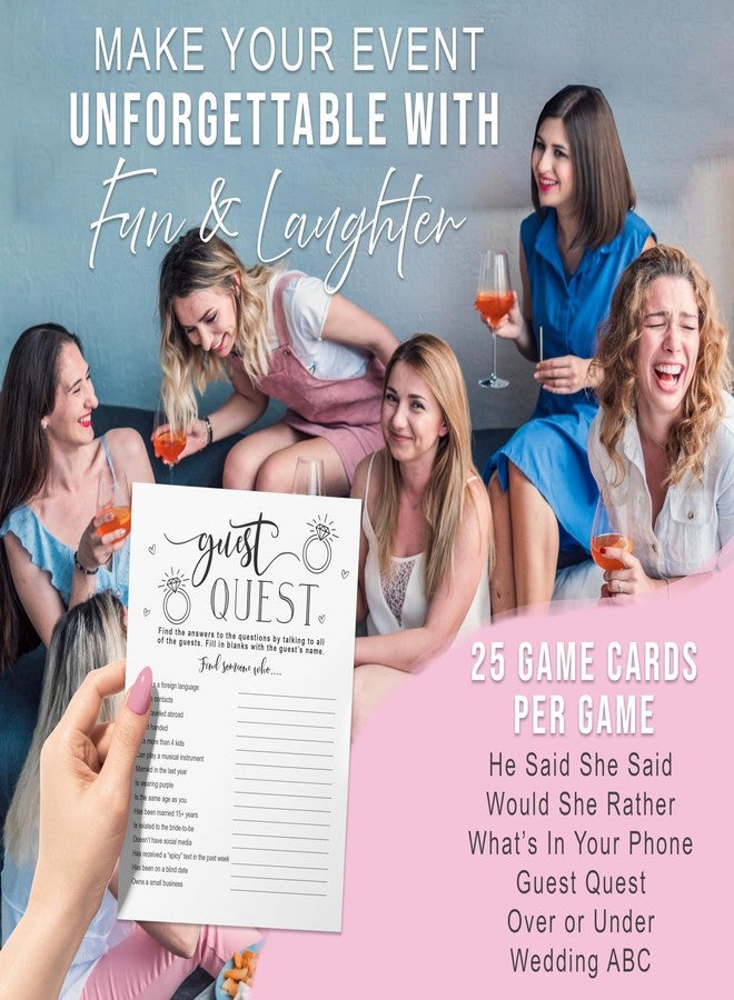 يور ماين إيفينت برينتس مجموعة ألعاب حفلات توديع العزوبية من Your Main Event Prints، ألعاب بسيطة باللونين الأبيض والأسود لحفلات توديع العزوبية، مجموعة ألعاب تفاعلية ممتعة لكسر الجليد، تتضمن 6 ألعاب - Image 4