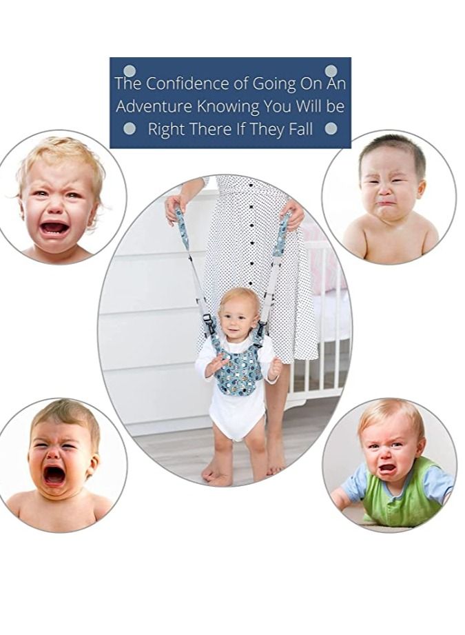 Baby Walking Harness, Easy-Wearing Baby Harness for Walking, Walk & Stand Baby Walker Harness, Comfy Padded Baby Walking Assistant with Bonus Baby Knee Pads for Crawling