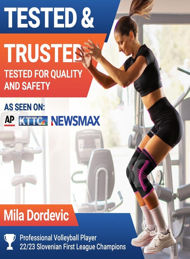 DR. BRACE ELITE Knee Brace with Size Stabilizer (2 Pack) Knee Brace for Women & Men, Workout, Sports, Daily Knee Compression Sleeve for Maximum Knee Pain Support & Fast Recovery (Orion, X-Large) 2 - Image 3