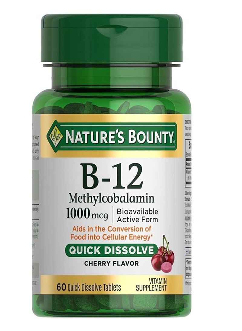 NATURE'S BOUNTY Methylcobalamin B-12.1000.Mcg.60.Tab 
