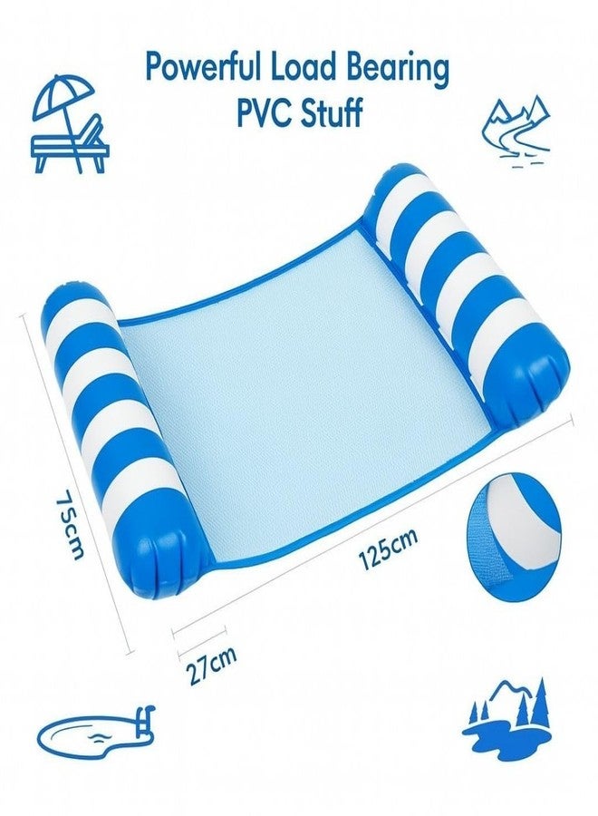 SELOME 4 in 1 Inflatable Pool Float Swimming Pool Lounger Multi-Purpose Pool Hammock (Saddle Lounge Chair, Hammock, Drifter) Pool Raft Lake Floats for Water Fun Inflatable Float Bed (Pack of 1) - Image 2