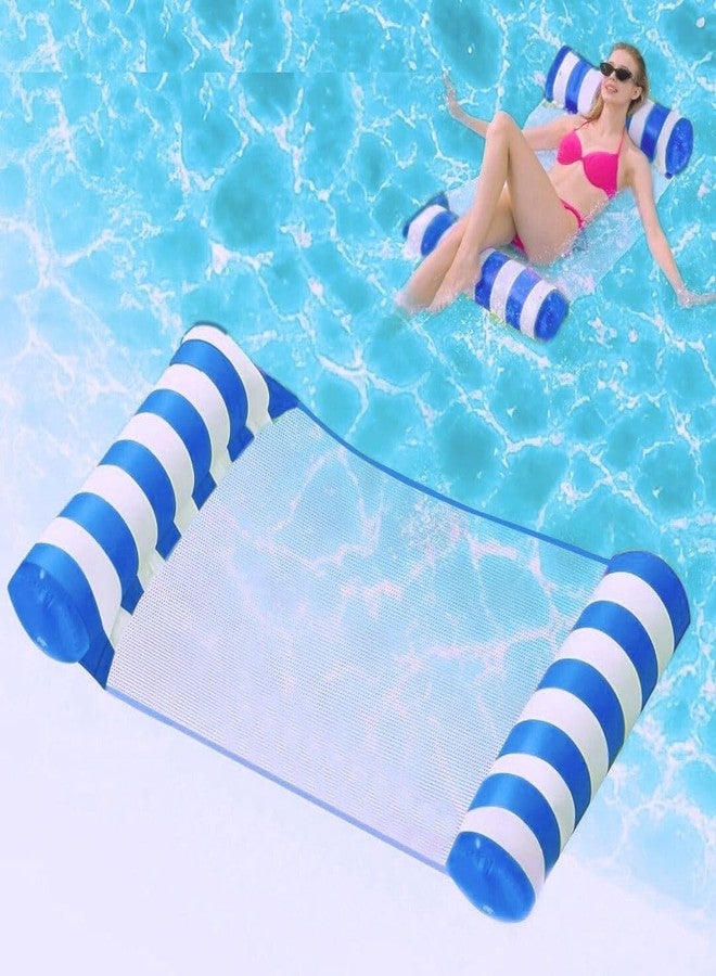 SELOME 4 in 1 Inflatable Pool Float Swimming Pool Lounger Multi-Purpose Pool Hammock (Saddle Lounge Chair, Hammock, Drifter) Pool Raft Lake Floats for Water Fun Inflatable Float Bed (Pack of 1) - Image 1