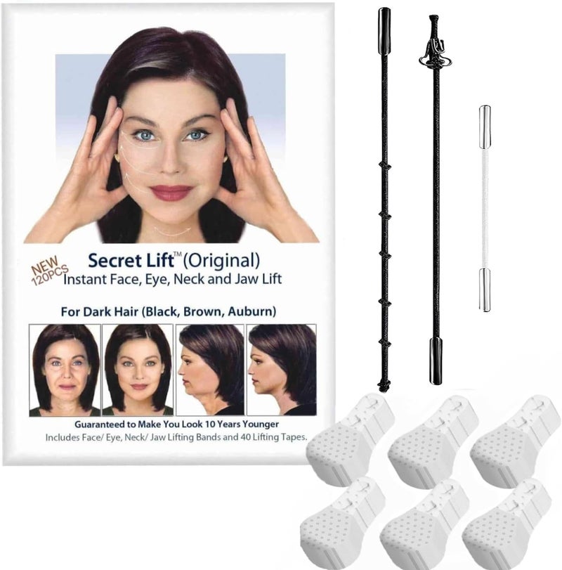 120 stickers of white invisible face lift stickers, eyebrows, face and neck firming beauty tape - Image 1
