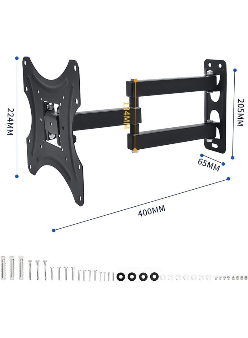 Articulating TV Wall Mount – Tilt & Swivel Bracket for 14–42 Inch LCD/LED/OLED Screens – 3-Arm Design, Supports up to 26kg, Max VESA 200x200 - Image 2