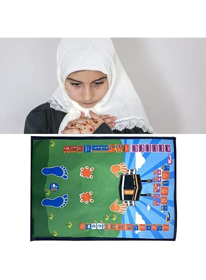 ORiTi Educational Interactive Prayer Mat Carpet Electronic Interactive Voice Teaching Prayer Rug Mat Worship Blanket For Children Kids - Image 2