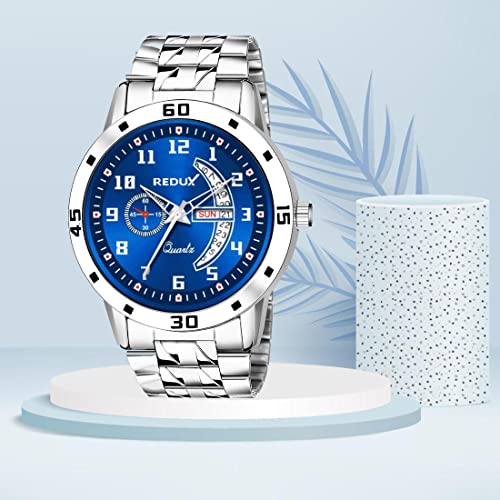 REDUX Stainless Steel Mw-406 A Classic Analog Blue Dial Watch For Men And Boys - Image 5