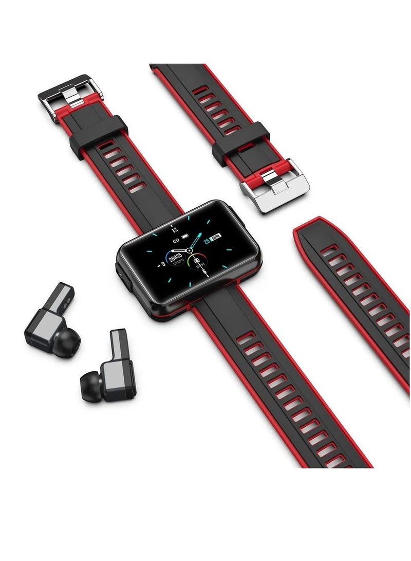 AROAQ T91 2 in 1 TWS Wireless Bluetooth Headset Smart Watch Men 1.4" Big DIY Screen Bluetooth 5.0 Headphone Fitness Tracker Smartwatch  - Image 4