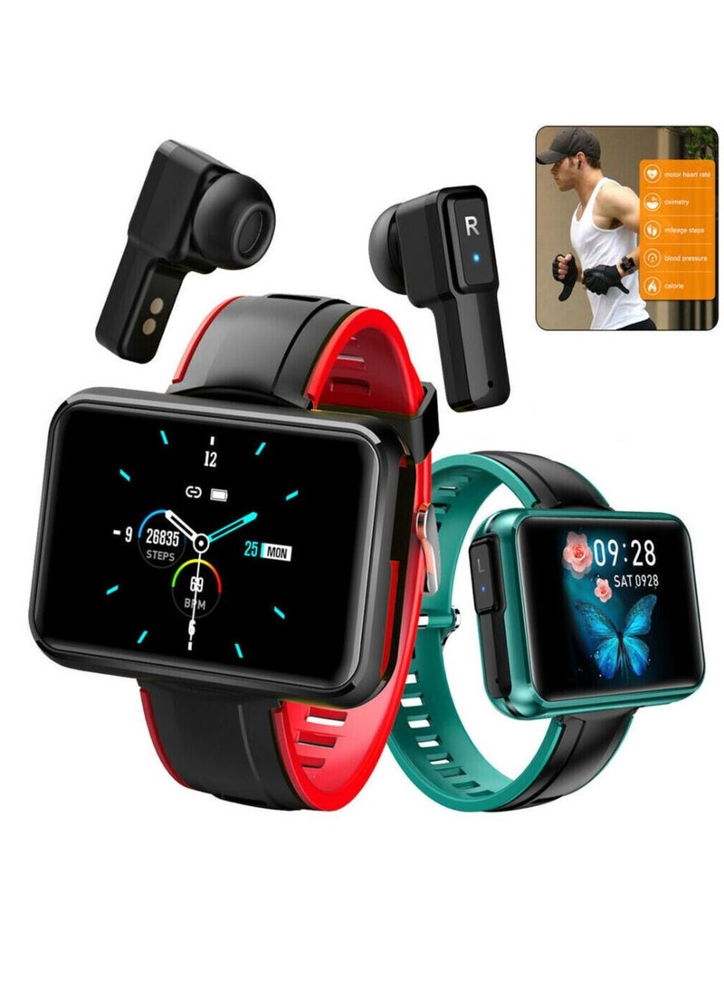AROAQ T91 2 in 1 TWS Wireless Bluetooth Headset Smart Watch Men 1.4" Big DIY Screen Bluetooth 5.0 Headphone Fitness Tracker Smartwatch  - Image 3
