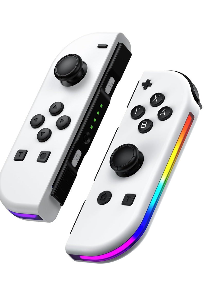 Controllers for Nintendo Switch, Replacement for Switch Controller with RGB LED, Adjustable Turbo & Vibration, Motion Control,Wake-Up/Screenshot