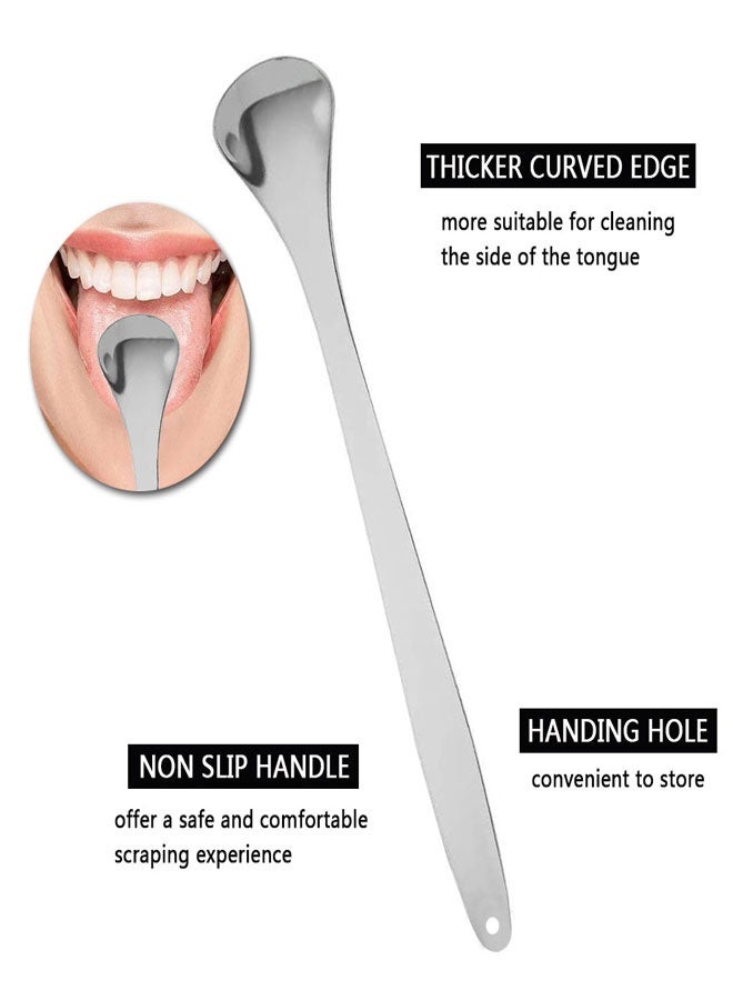 Tongue Scraper for Adult, 3 Pack Stainless Steel Tongue Scraper for Oral Care, Reduce Bad Breath, with Handy Metal Travel Carry Case. - Image 4