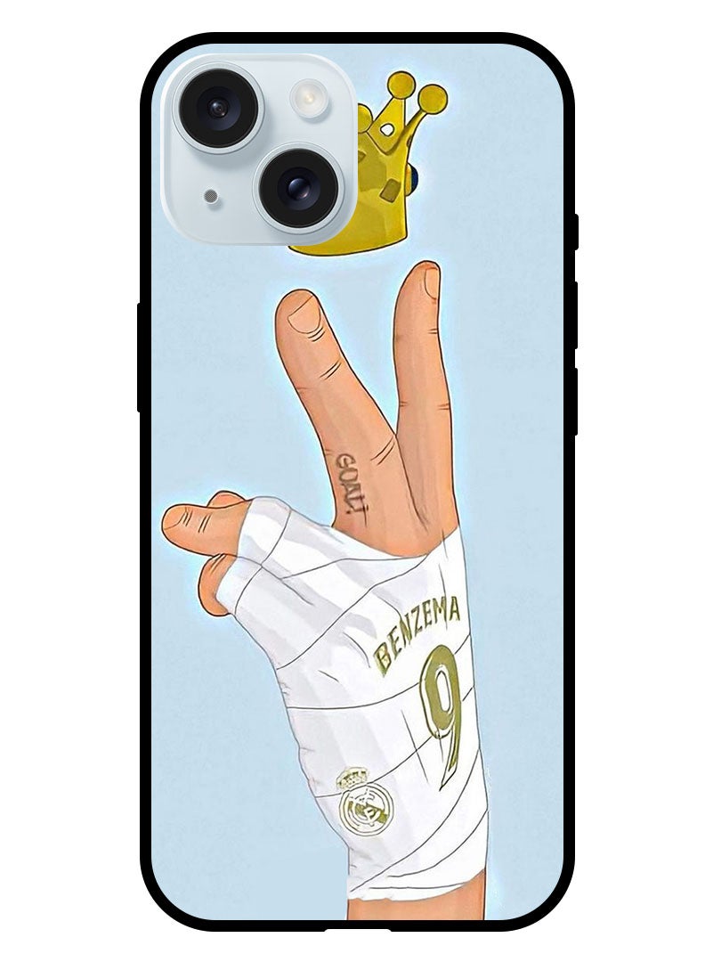 Theodor Protective Case Anti Scratch Shock Proof Bumper Cover For iPhone 15 Plus Kareem Benzema - Image 1