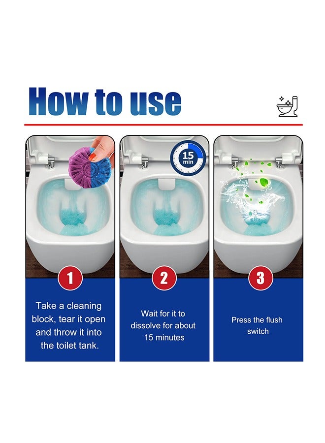 Jaysuing Toilet Bowl Cleaner Tablets 4 Pack, Ultra-Clean Toilet Cleaners for Deodorizing Descaling, Long-Lasting Toilet Bowl Cleaner Tablets with Sustained-Release Technology Against Tough Stains - Image 5
