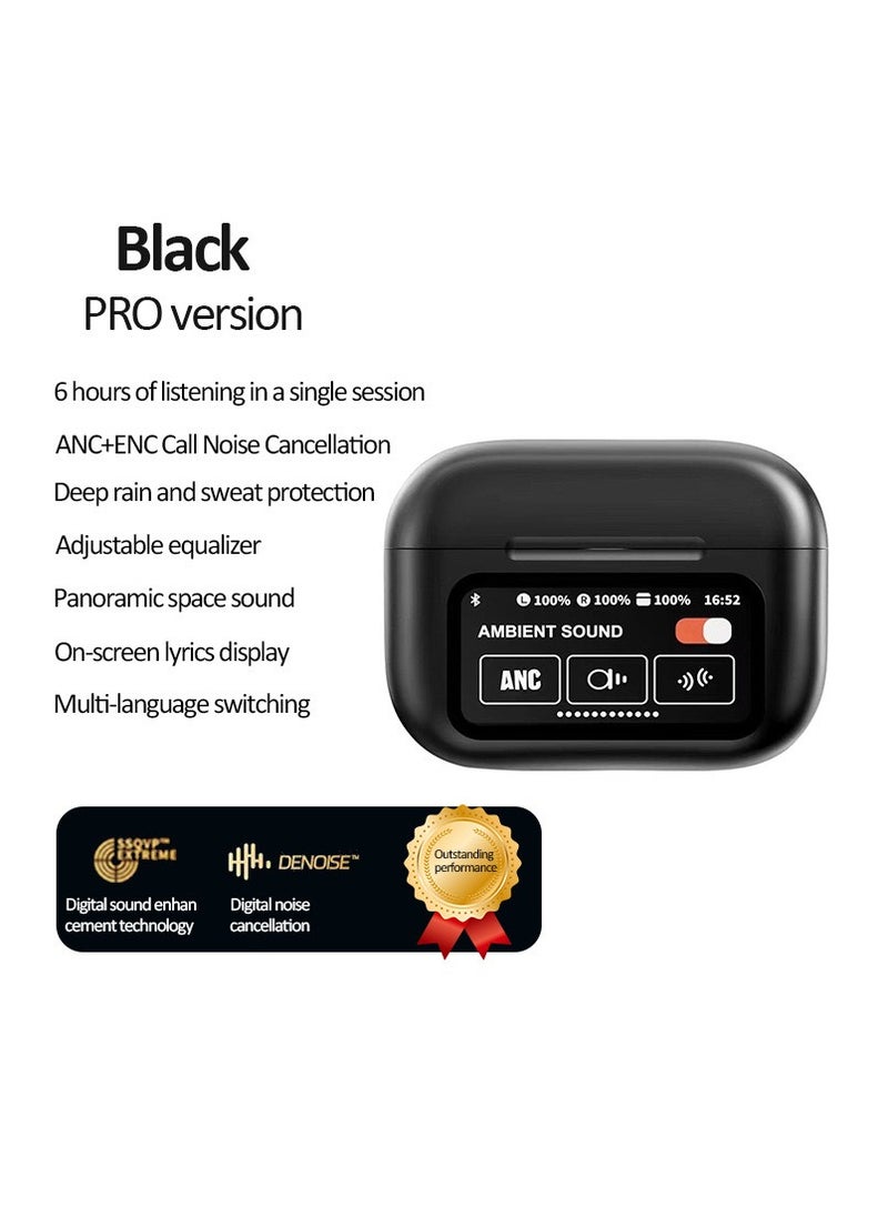 LESHP AI Translation Bluetooth Headphones PRO - Premium Sound Quality Wireless Earbuds - Compatible with iPhone, Android, and PC - black  - Image 3
