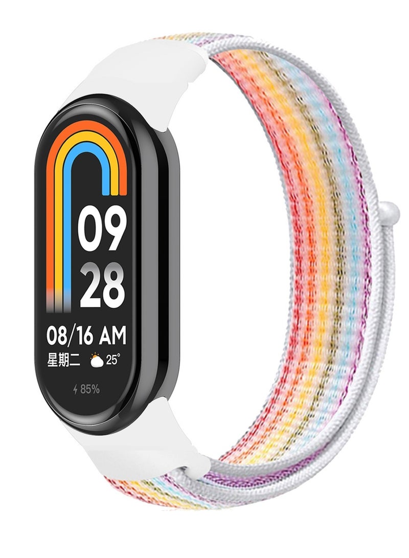 Nylon Strap Compatible With Xiaomi Mi Band 8 Soft Adjustable Band For Men And Women   Multicolored - Image 1