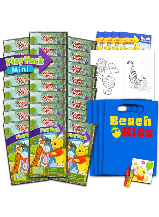 Classic Disney Classic Disney Disney Winnie The Pooh Mini Party Favors Set for Kids - Bundle with 24 Grab n Go Play Packs Coloring Pages, Stickers and More (Winnie Birthday Supplies), Winnie the Pooh party supplies  - Image 1