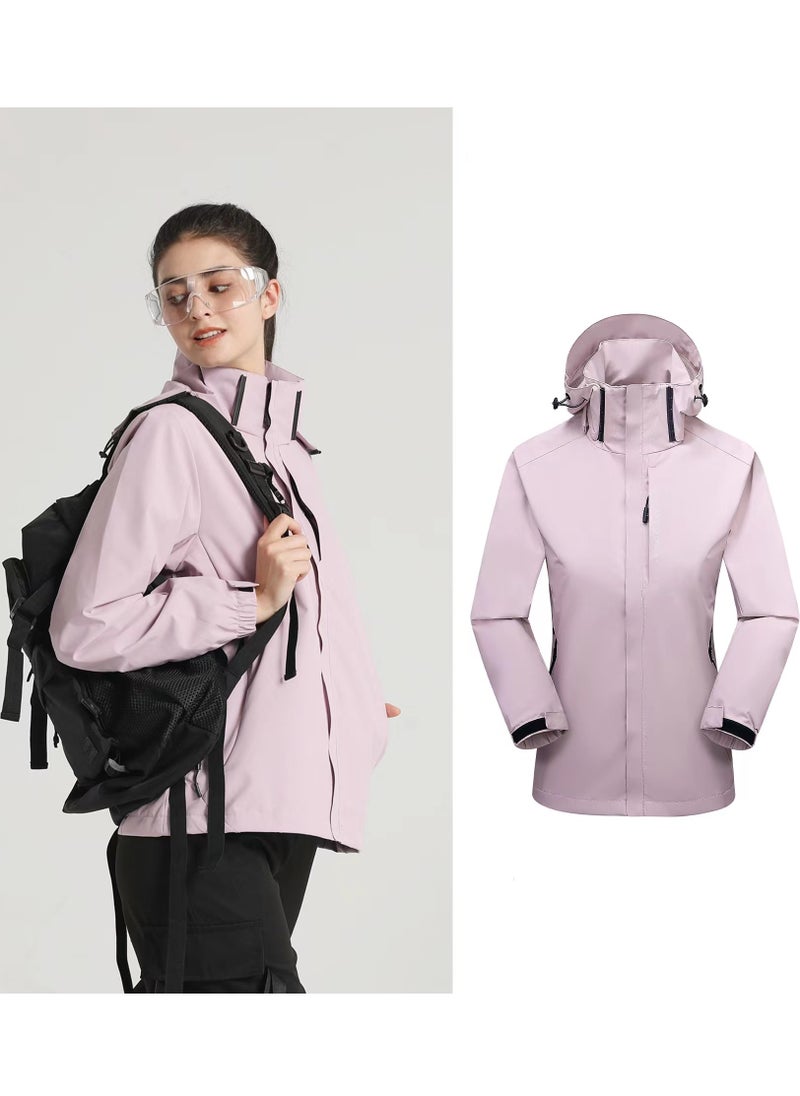 KUYING - 100% Polyester Fabric Detachable Hooded Waterproof Mountaineering Suit Outdoor Clothing - Image 1