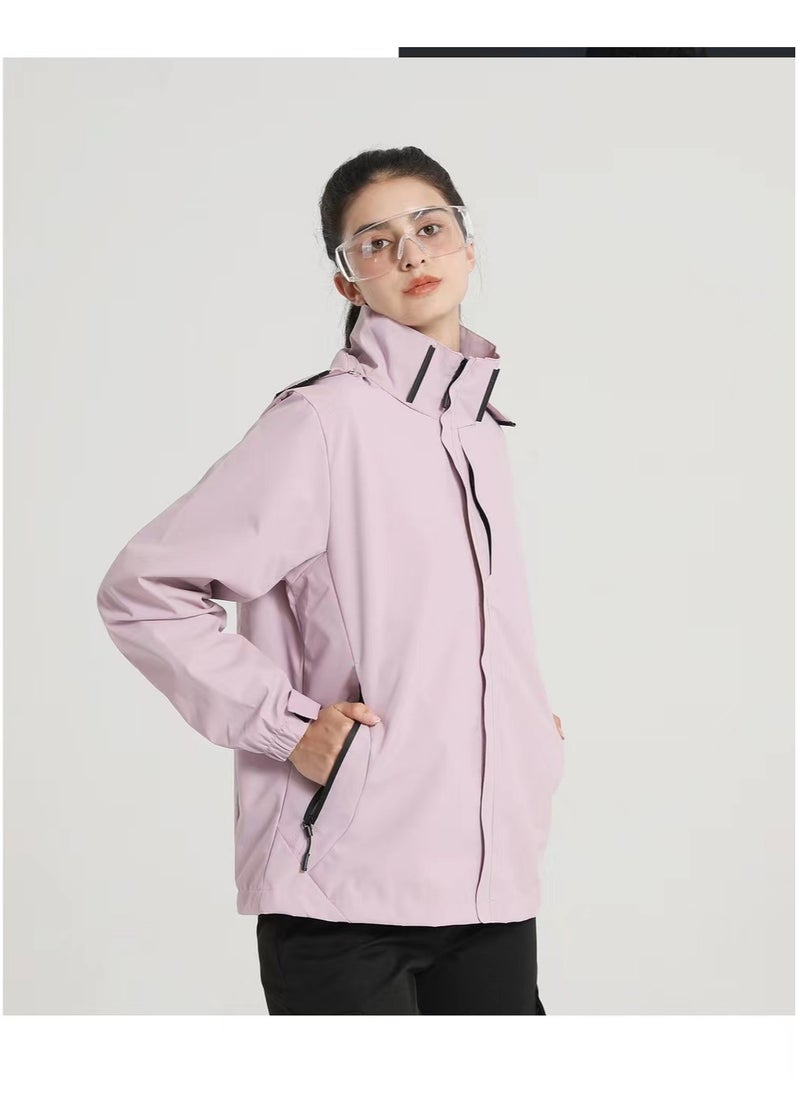 KUYING - 100% Polyester Fabric Detachable Hooded Waterproof Mountaineering Suit Outdoor Clothing - Image 1