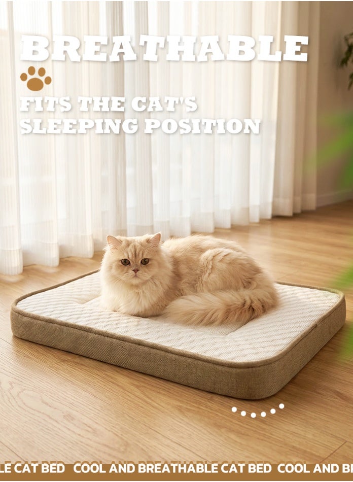 MODI Orthopedic Brown Breathable Cat Mat – High-Resilience Cooling Pet Bed with Anti-Slip Base | Available in S, M, L Sizes - Image 1