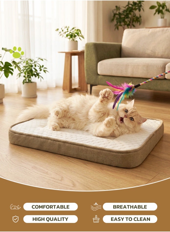 MODI Orthopedic Brown Breathable Cat Mat – High-Resilience Cooling Pet Bed with Anti-Slip Base | Available in S, M, L Sizes - Image 4
