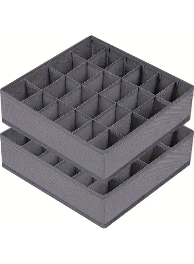 Grey Foldable Under Bed Wardrobe Organizer Storage Box With Compartments - Image 2