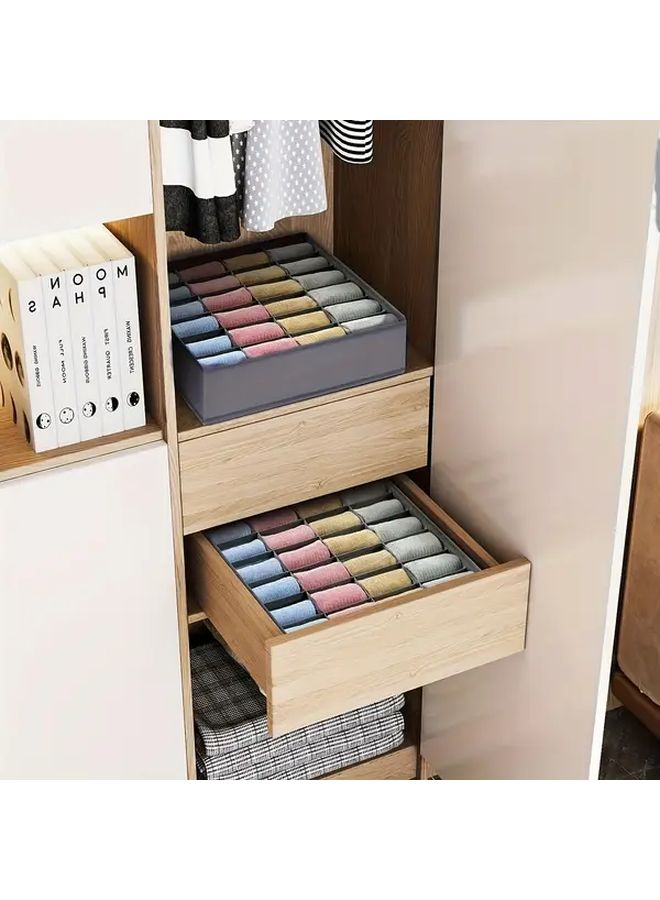 Grey Foldable Under Bed Wardrobe Organizer Storage Box With Compartments - Image 5