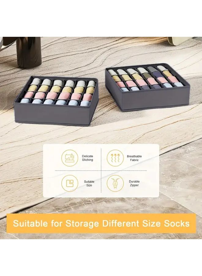 Grey Foldable Under Bed Wardrobe Organizer Storage Box With Compartments - Image 4