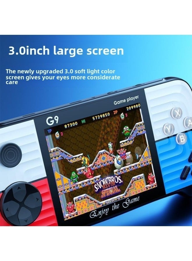Handheld Game Machine G9 Dual Handle Retro Color Display Portable Arcade Gaming Console with 666 Built-in Classic Games, Multiplayer Support, Rechargeable Game Player (Blue) - Image 3