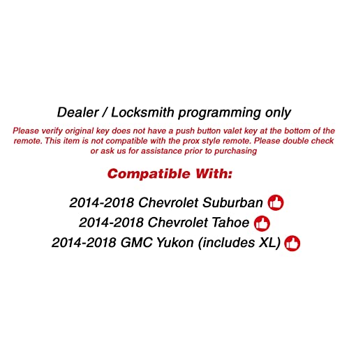 KeylessOption Keyless Entry Remote Control Car Key Fob Replacement for Suburban Tahoe M3N-32337100 - Image 4