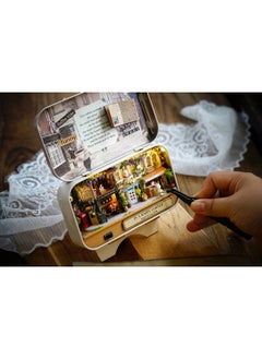 Flever Flever Dollhouse Miniature DIY House Kit Creative Room with Furniture and Cover for Romantic Valentine's Gift(Happy Corner)  - Image 2