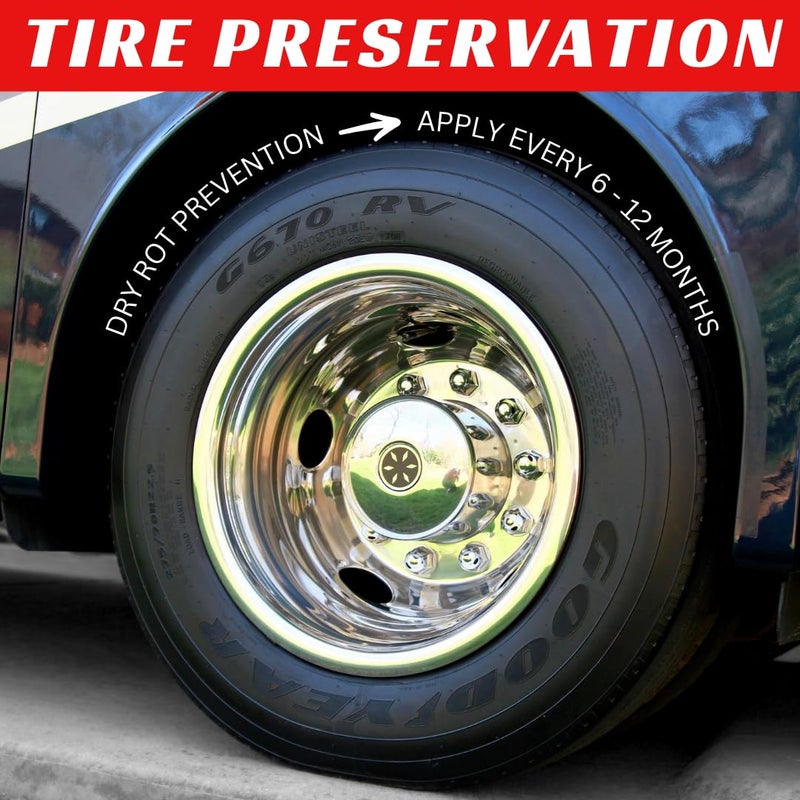 RENEW PROTECT - GLOZ - Real Restoration & True Protection, Dry-Seal Protectant for Tire & Trim, Mid- High Shine, Mats - RV- Motorcycle-Safe, Acrylic Ceramic-Hybrid Protectant, Wash-Proof, 5 min 16oz - Image 5