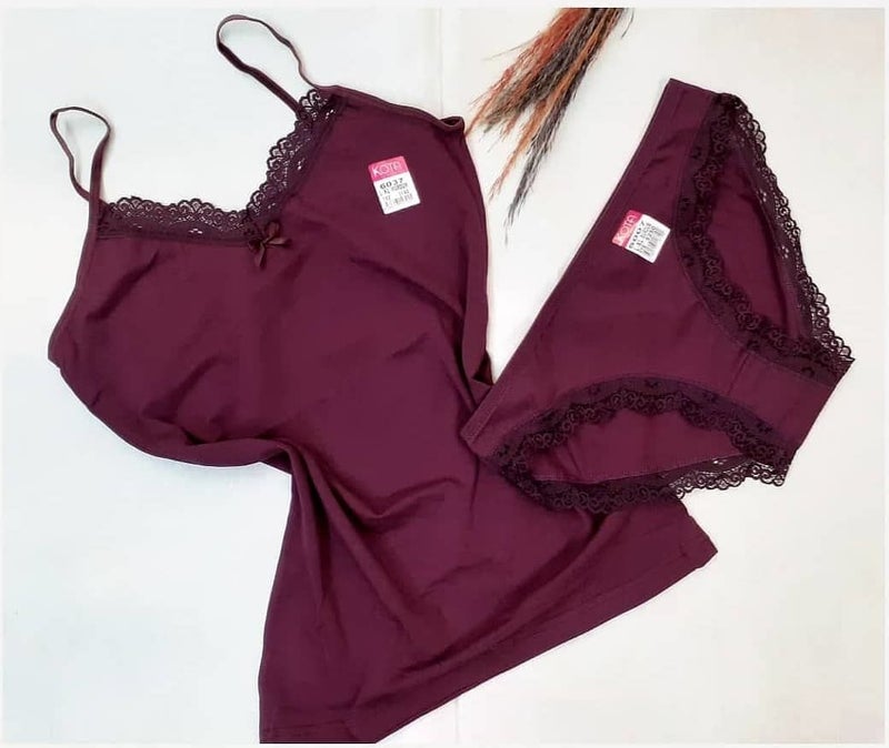 KOTA Lace Thin Strap Women's Athlete Panty Set 6303