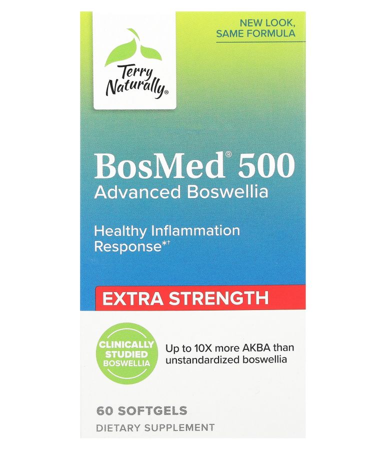 Terry Naturally BosMed 500 Advanced Boswellia 60 Softgels (500 mg per Softgel)
