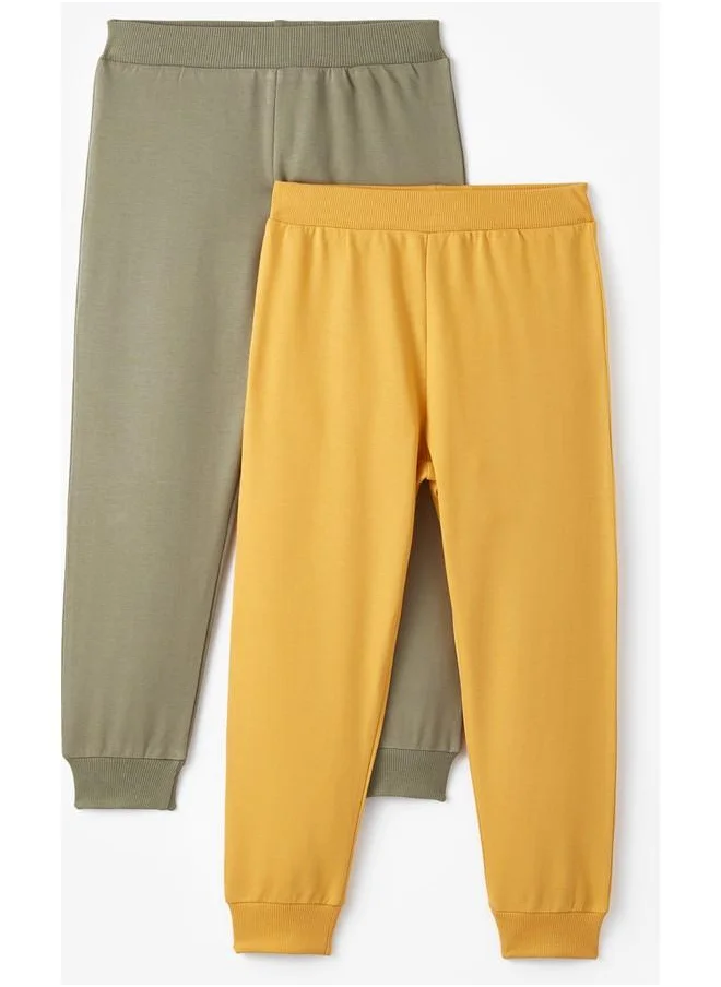 جون June Baby Boy 2-Pack Sweatpant Khaki - Mustard