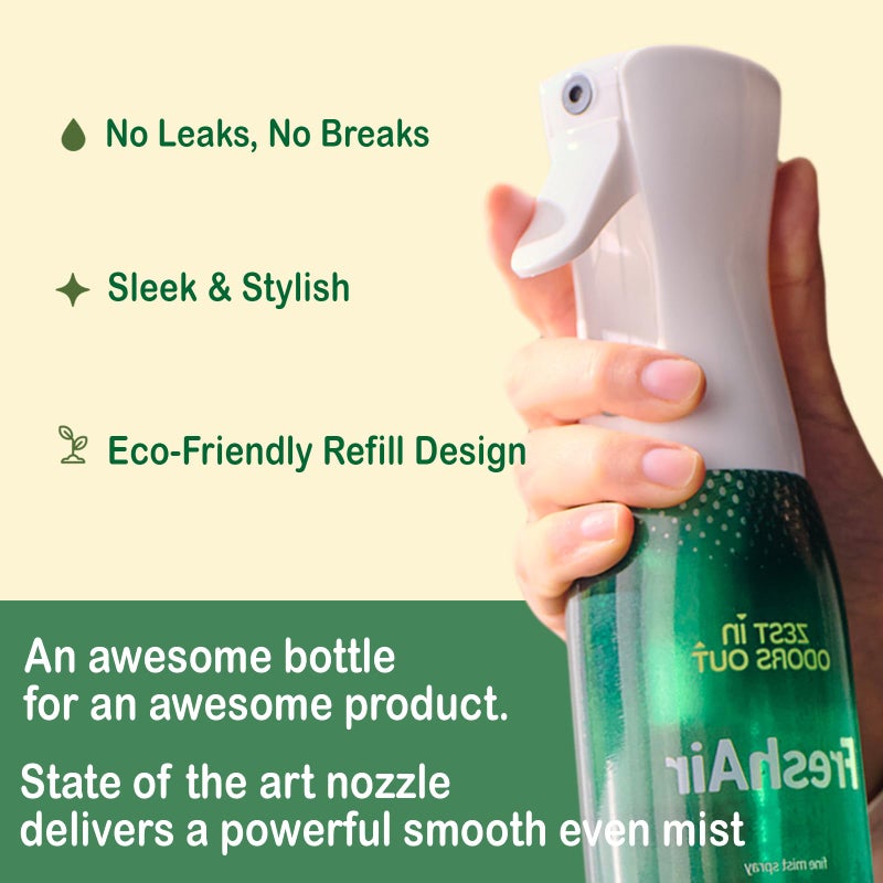 House of Zest FreshAir Home&Pets - Eliminate household odors,from trash,laundry,bathroom/diaper stink,and pet funk.Chemical Free,made with plant-based ingredients, with light citrus scent.2pk 32fl oz - Image 5