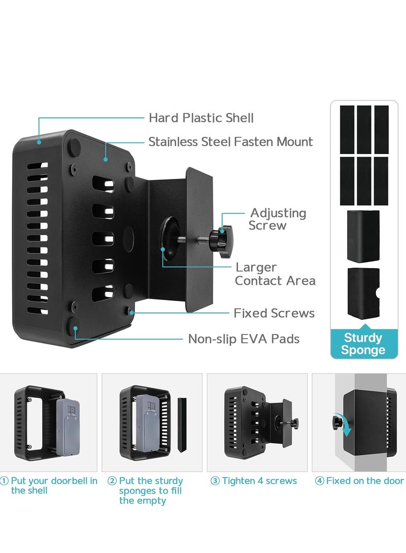 Video Doorbell Door Mount for Ring Doorbell Mount for Apartment Doorbell No-Drill Mount Fit for Most Video Doorbell  - Image 4