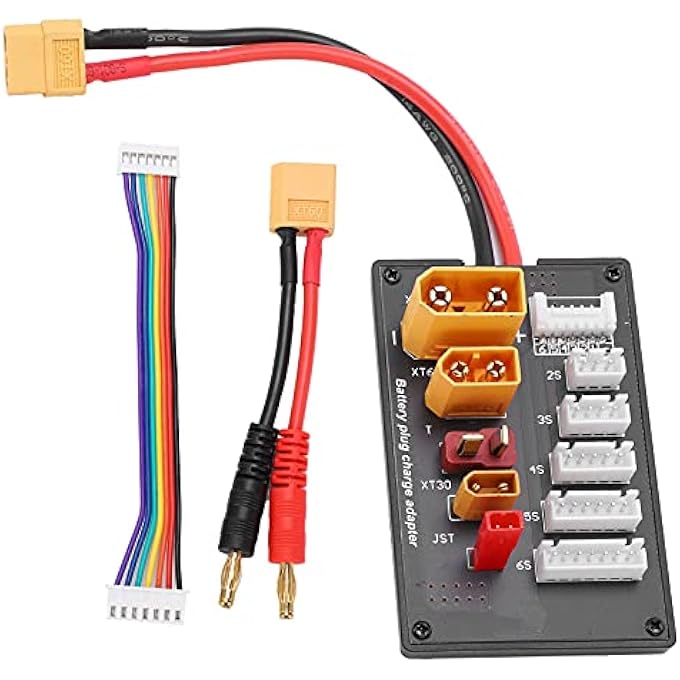 rayihni PARALLEL CHARGING BOARD 2S‑6S CHARGING ADAPTER WITH 14AWG SOFT SILICONE WIRE APPLICABLE TO IMAXB6/B6AC IDST CHARGER AND XT90 XT60 XT30 INTERFACES - Image 2