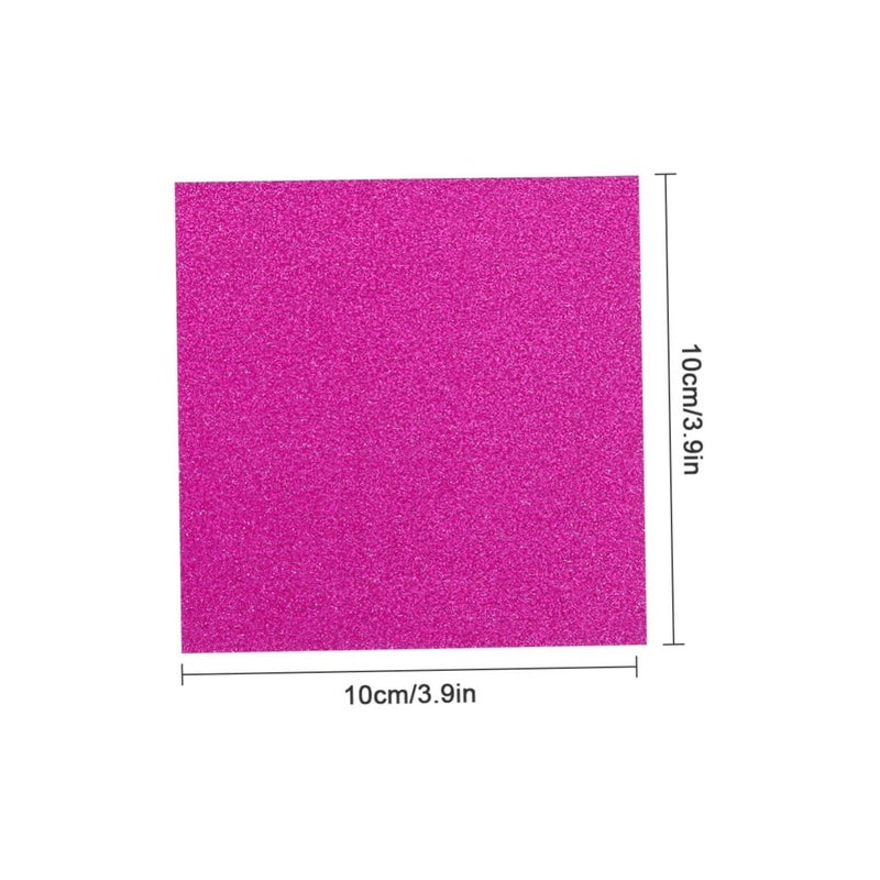 100Pcs Colorful Sparkling Glitter Paper For DIY Crafts Card Making Decorative Material Smooth Durable 10X10CM - Image 3