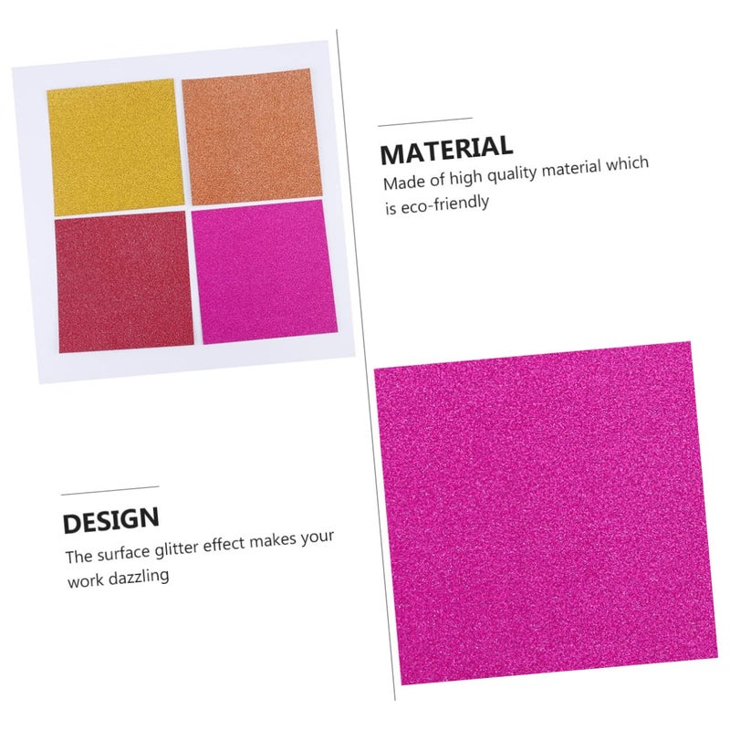 100Pcs Colorful Sparkling Glitter Paper For DIY Crafts Card Making Decorative Material Smooth Durable 10X10CM - Image 5