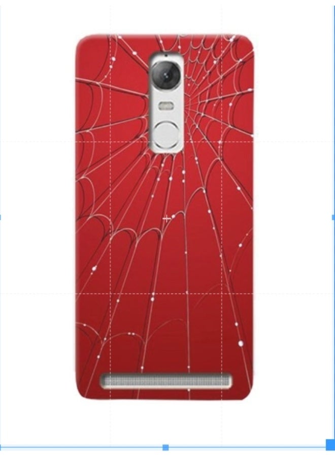 غطاء حماية واقٍ بنقش شبكة العنكبوت لهاتف لينوفو K5 نوت أحمر