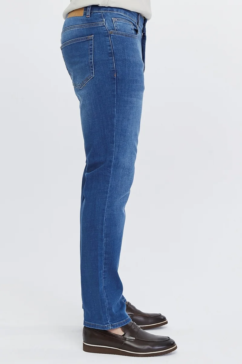 Cedy Denim Men's High Waist Pile Cuffed Jeans Regular Fit Jean C336